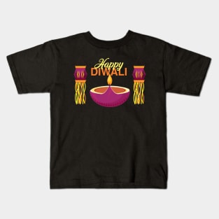 Happy Diwali Diya Lanterns Kids T-Shirt